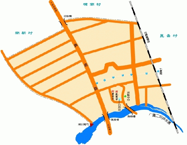 角樹（社區）村街道簡圖