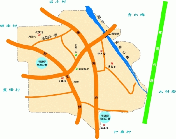 南港（社區）村街道簡圖