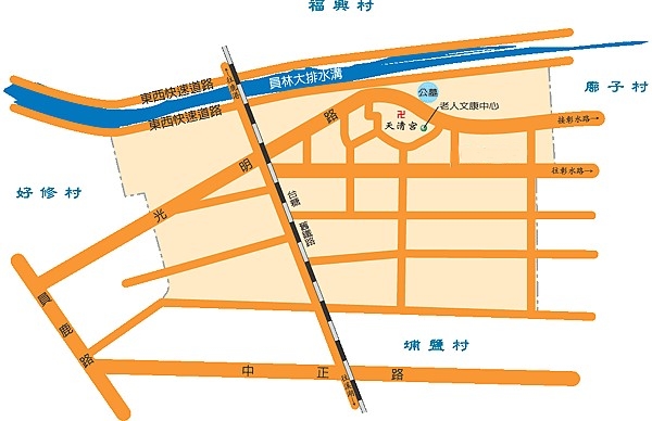 瓦磘(社區)村街道簡圖