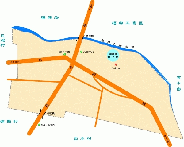 廍子(社區)村街道簡圖